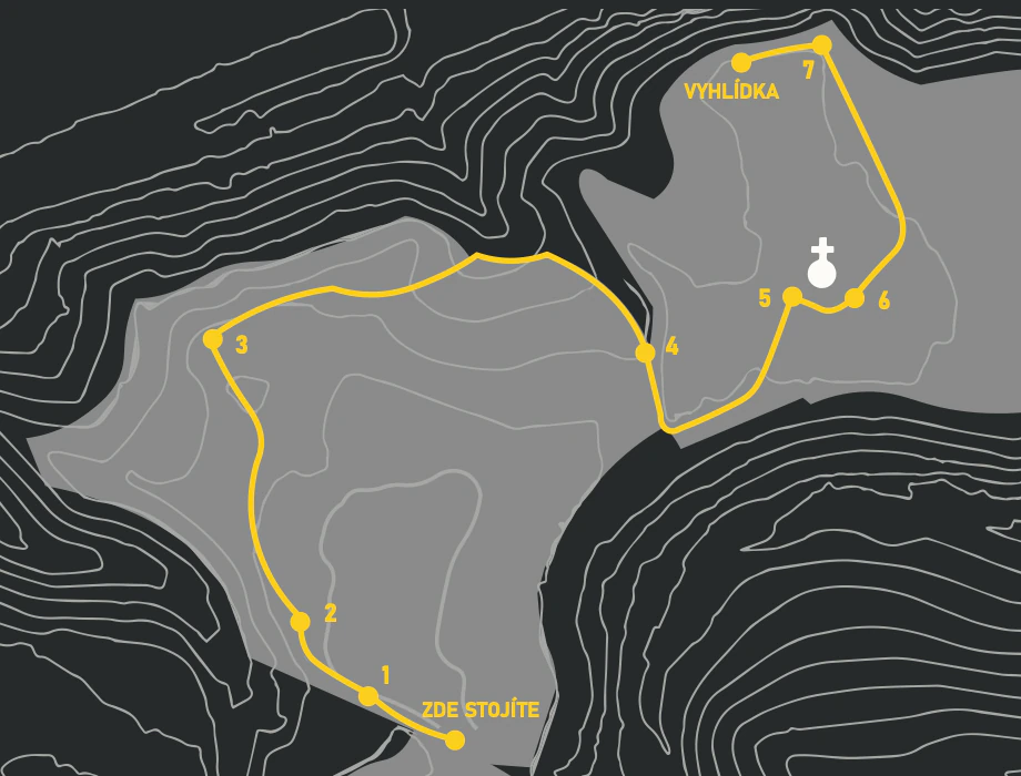 Mapa naučné stezky Levého Hradce